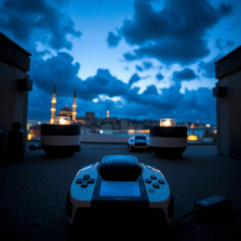 Istanbul skyline at dusk