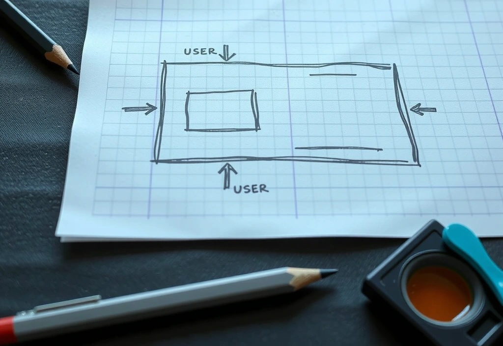 Hand-drawn paper prototype